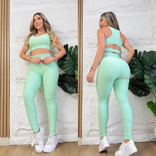 Conjunto Rib top abertura